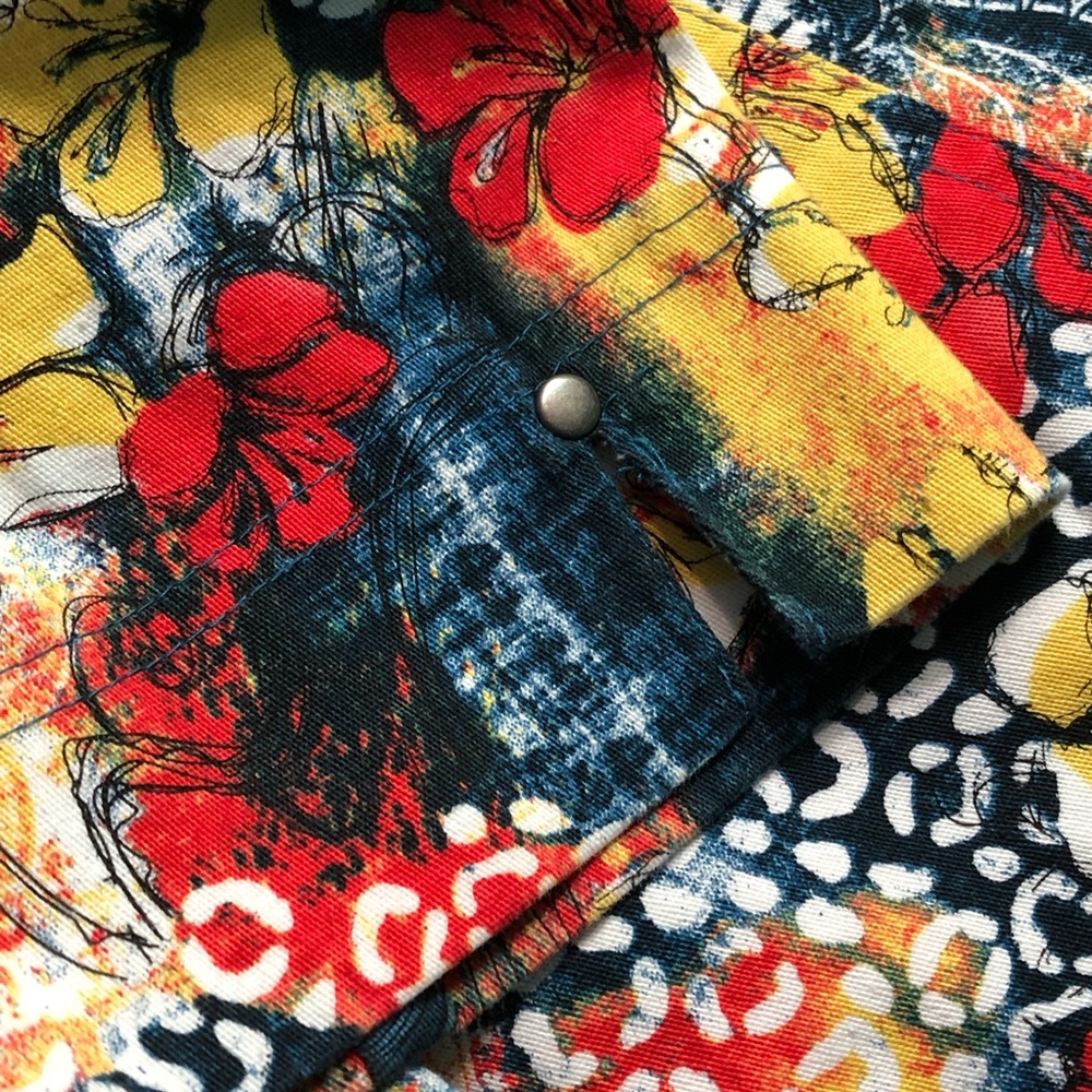 Koret City Blues Floral Zip Front Jacket Size L - Picture 7 of 8